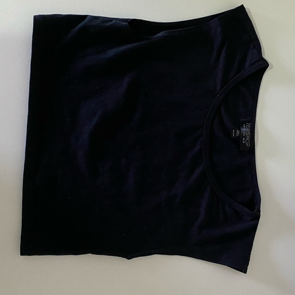 Topshop cap sleeve crop top